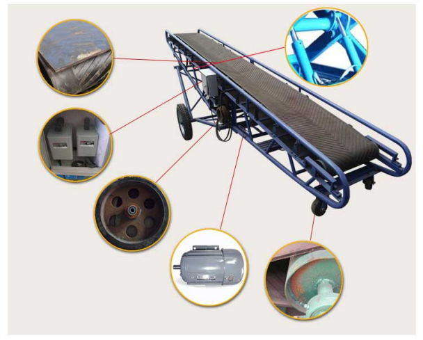 液壓升降式移動皮帶輸送機 液壓升降式移動皮帶輸送機